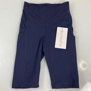 Athleta Ultimate Stash Pocket 9" Short XXS High Rise Navy Blue Women's‎ NEW